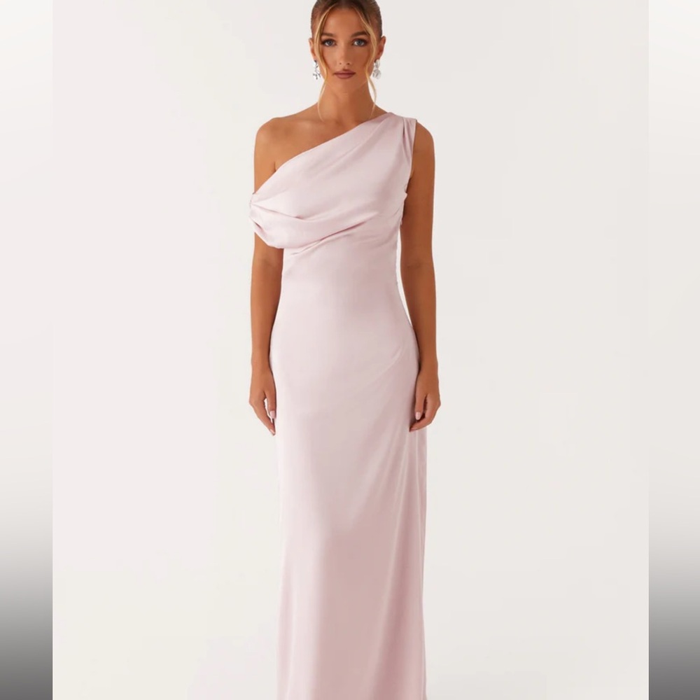 Peppermayo Blush One-Shoulder Dress